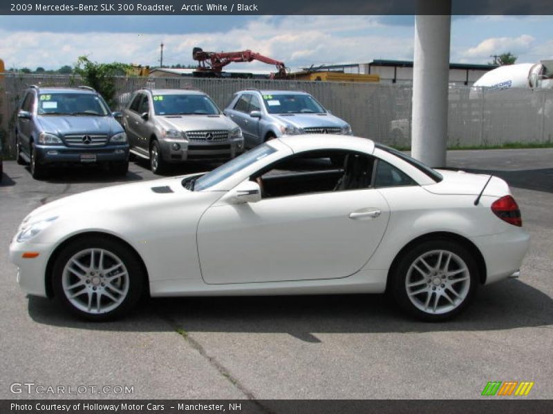 Arctic White / Black 2009 Mercedes-Benz SLK 300 Roadster