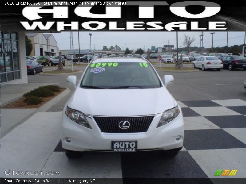 Starfire White Pearl / Parchment/Brown Walnut 2010 Lexus RX 350