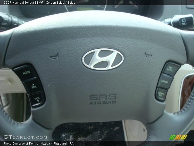 Golden Beige / Beige 2007 Hyundai Sonata SE V6