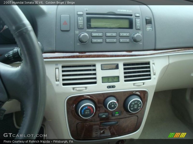 Golden Beige / Beige 2007 Hyundai Sonata SE V6