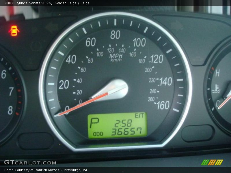 Golden Beige / Beige 2007 Hyundai Sonata SE V6