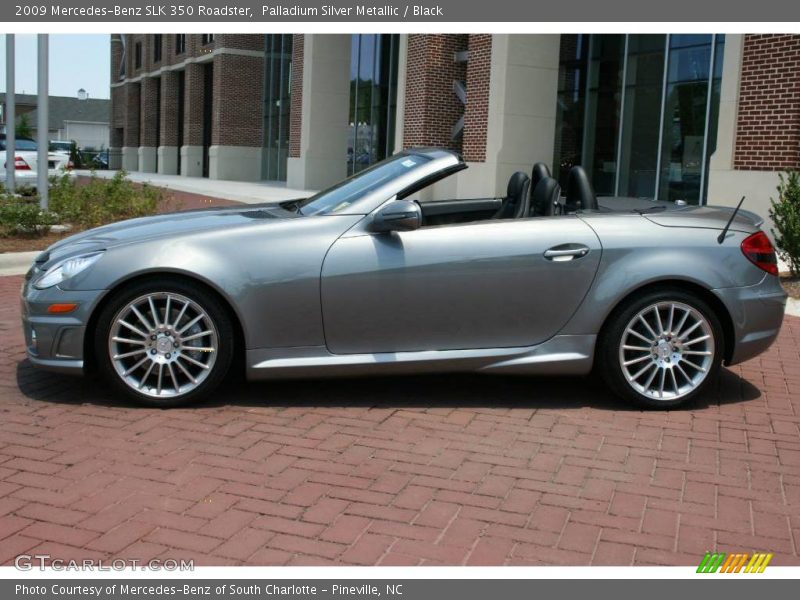 Palladium Silver Metallic / Black 2009 Mercedes-Benz SLK 350 Roadster