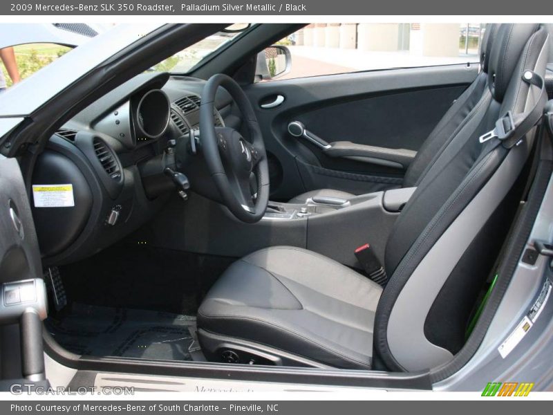 Palladium Silver Metallic / Black 2009 Mercedes-Benz SLK 350 Roadster