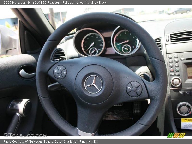 Palladium Silver Metallic / Black 2009 Mercedes-Benz SLK 350 Roadster
