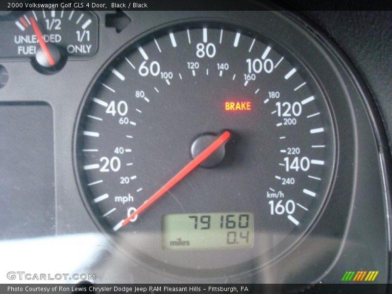 Black / Black 2000 Volkswagen Golf GLS 4 Door