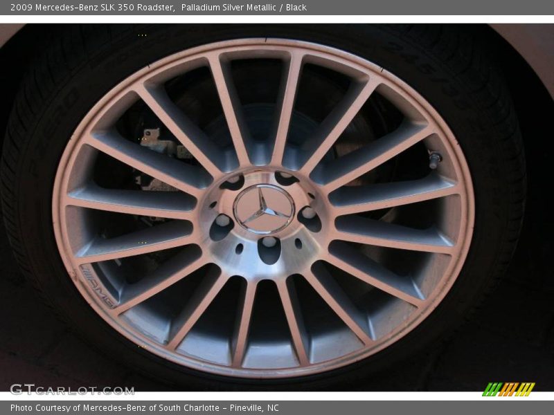 Palladium Silver Metallic / Black 2009 Mercedes-Benz SLK 350 Roadster