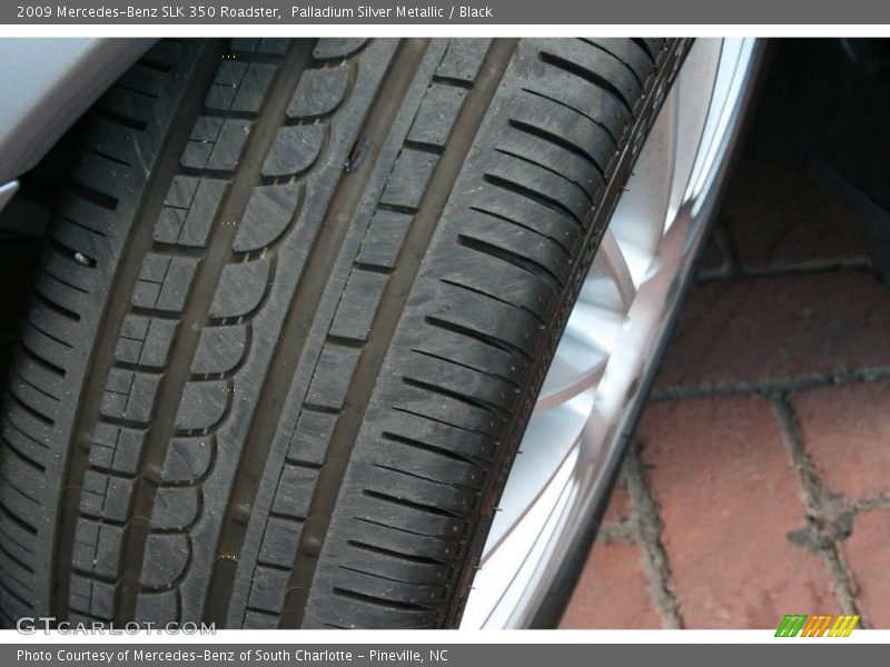Palladium Silver Metallic / Black 2009 Mercedes-Benz SLK 350 Roadster