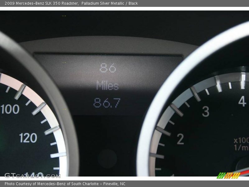 Palladium Silver Metallic / Black 2009 Mercedes-Benz SLK 350 Roadster
