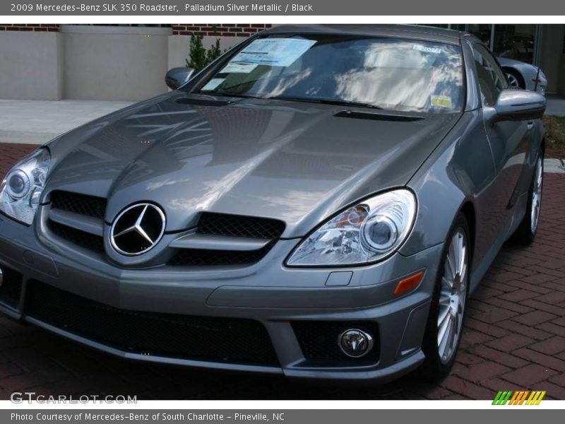 Palladium Silver Metallic / Black 2009 Mercedes-Benz SLK 350 Roadster