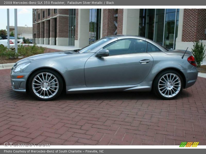 Palladium Silver Metallic / Black 2009 Mercedes-Benz SLK 350 Roadster