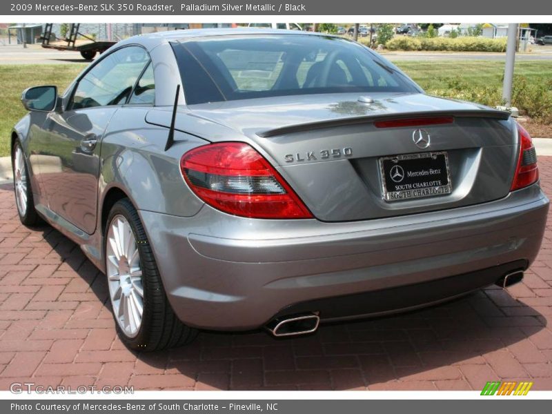 Palladium Silver Metallic / Black 2009 Mercedes-Benz SLK 350 Roadster