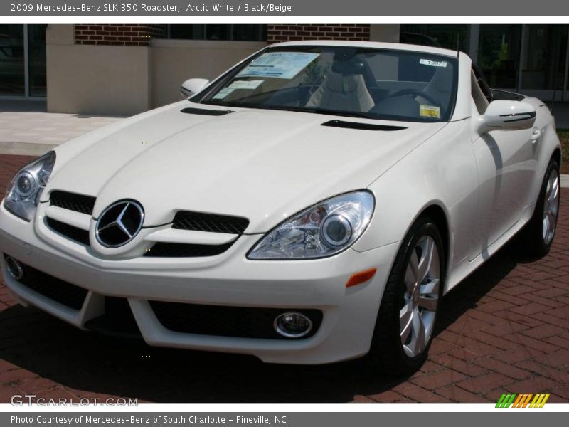 Arctic White / Black/Beige 2009 Mercedes-Benz SLK 350 Roadster