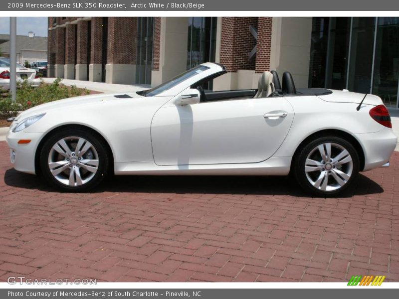 Arctic White / Black/Beige 2009 Mercedes-Benz SLK 350 Roadster