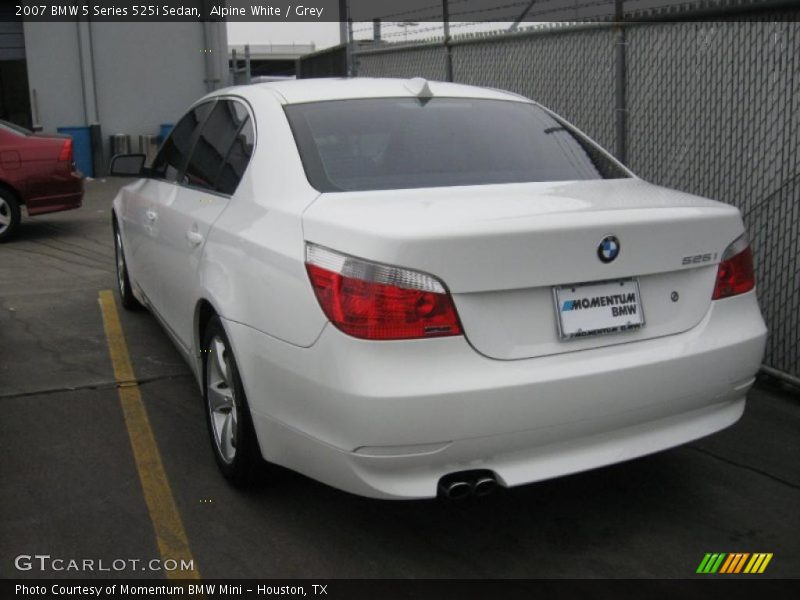 Alpine White / Grey 2007 BMW 5 Series 525i Sedan