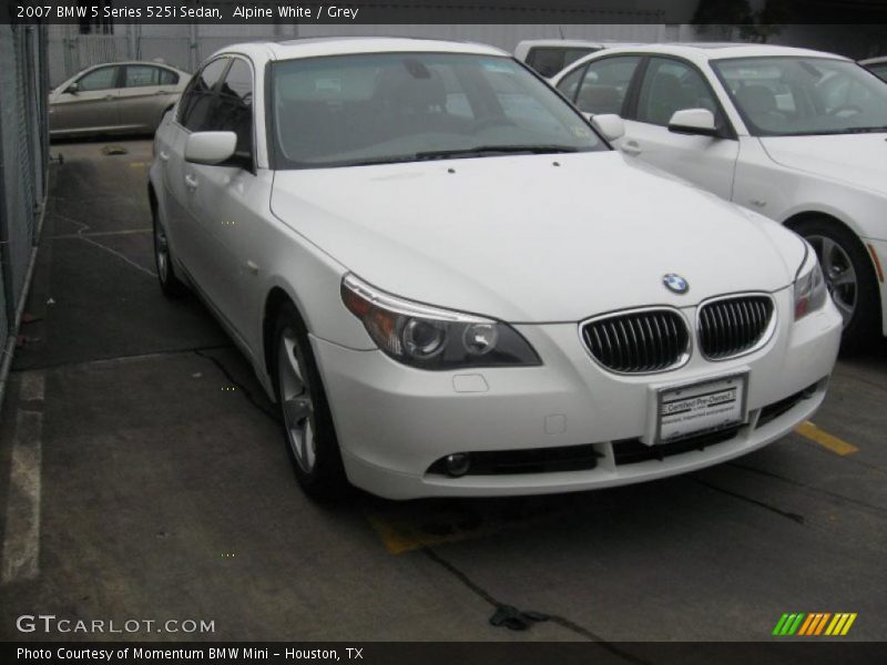 Alpine White / Grey 2007 BMW 5 Series 525i Sedan