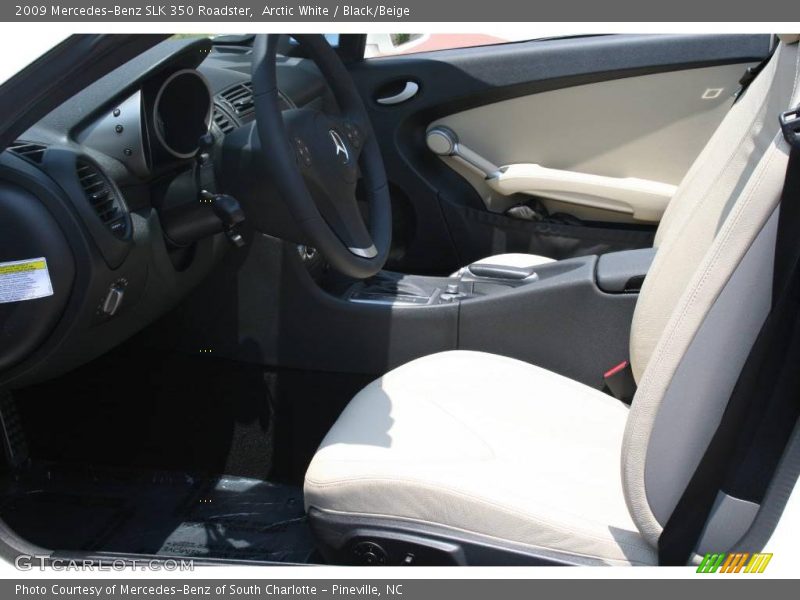 Arctic White / Black/Beige 2009 Mercedes-Benz SLK 350 Roadster