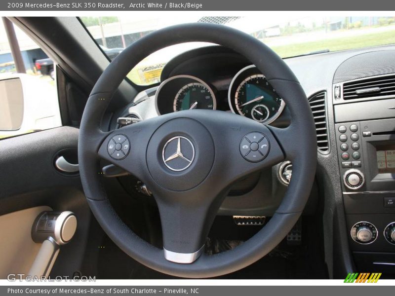 Arctic White / Black/Beige 2009 Mercedes-Benz SLK 350 Roadster