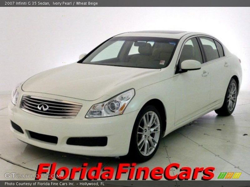Ivory Pearl / Wheat Beige 2007 Infiniti G 35 Sedan