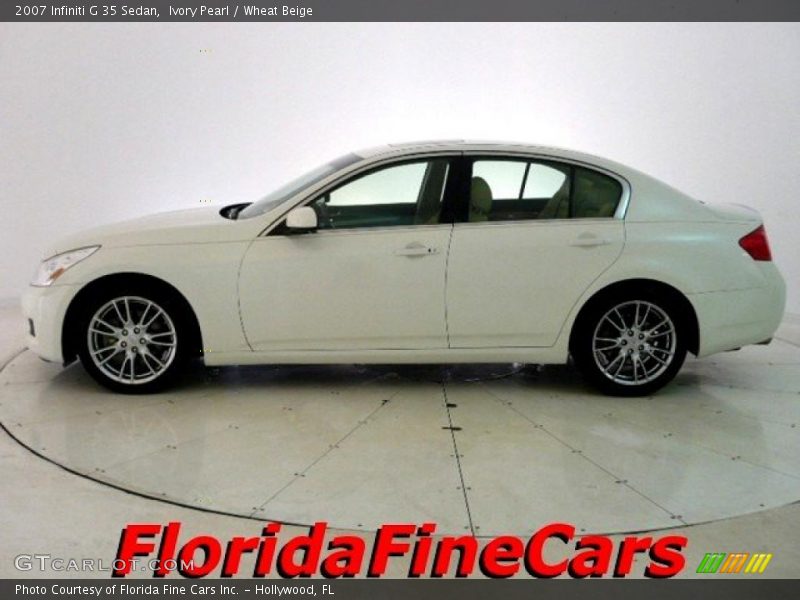 Ivory Pearl / Wheat Beige 2007 Infiniti G 35 Sedan