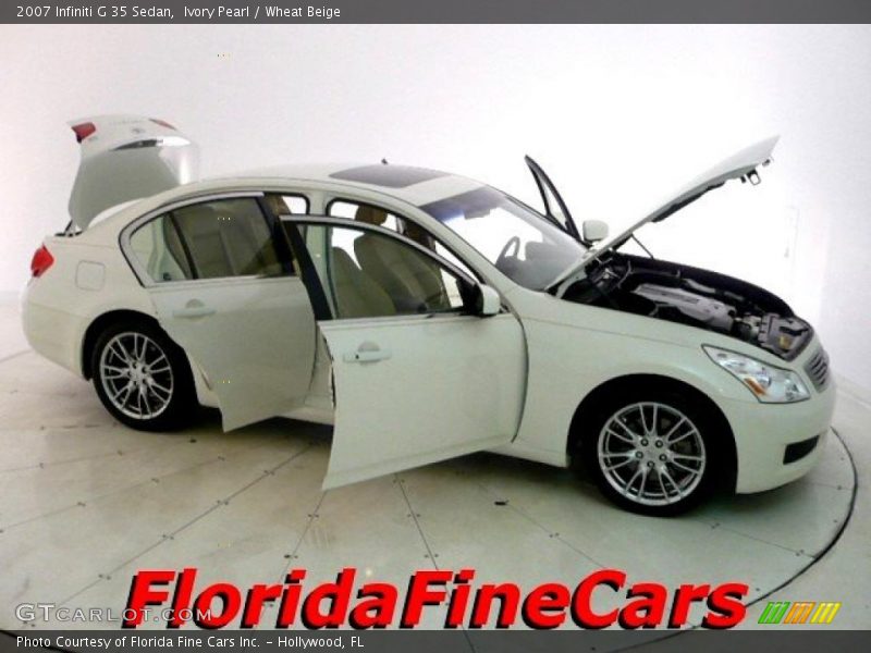 Ivory Pearl / Wheat Beige 2007 Infiniti G 35 Sedan