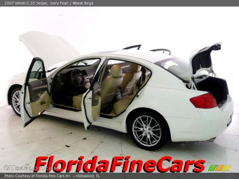 Ivory Pearl / Wheat Beige 2007 Infiniti G 35 Sedan