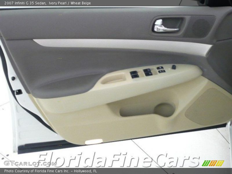 Ivory Pearl / Wheat Beige 2007 Infiniti G 35 Sedan