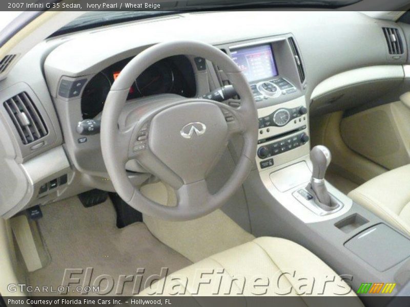 Ivory Pearl / Wheat Beige 2007 Infiniti G 35 Sedan