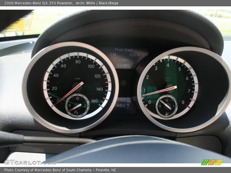 Arctic White / Black/Beige 2009 Mercedes-Benz SLK 350 Roadster