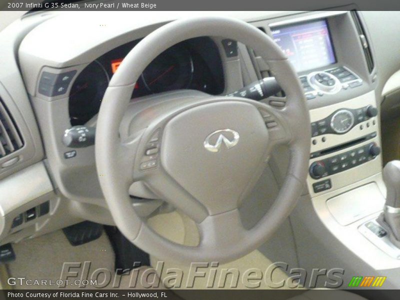 Ivory Pearl / Wheat Beige 2007 Infiniti G 35 Sedan