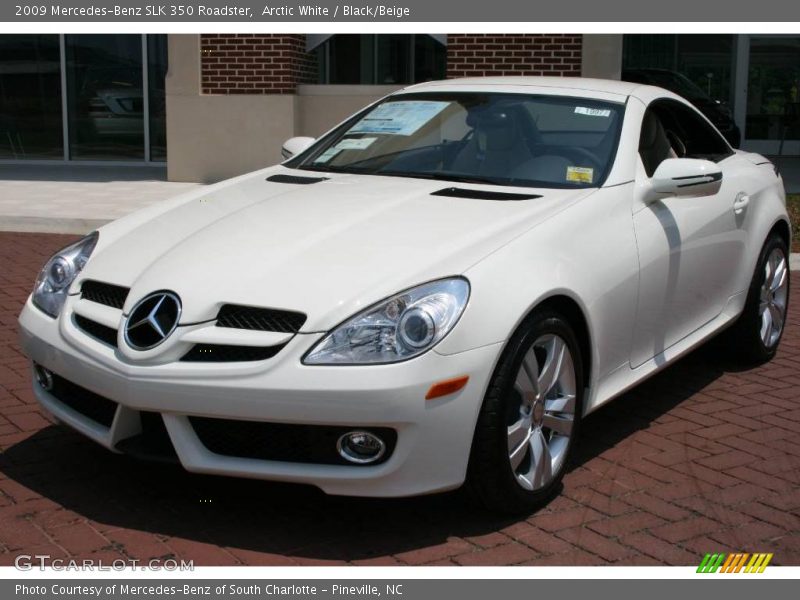 Arctic White / Black/Beige 2009 Mercedes-Benz SLK 350 Roadster