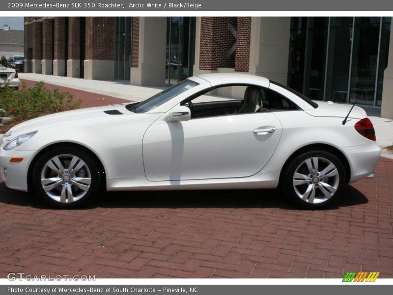 Arctic White / Black/Beige 2009 Mercedes-Benz SLK 350 Roadster