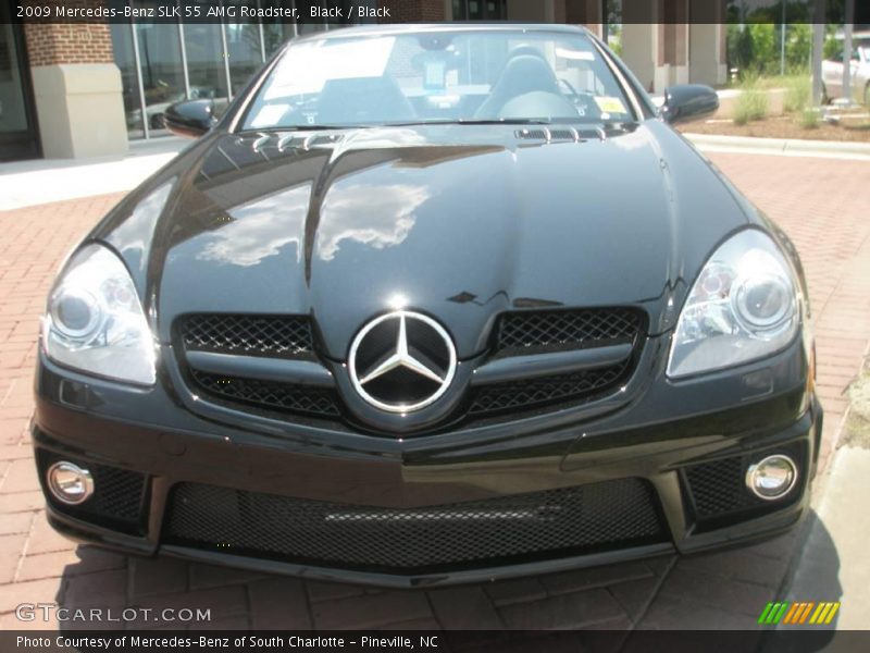 Black / Black 2009 Mercedes-Benz SLK 55 AMG Roadster
