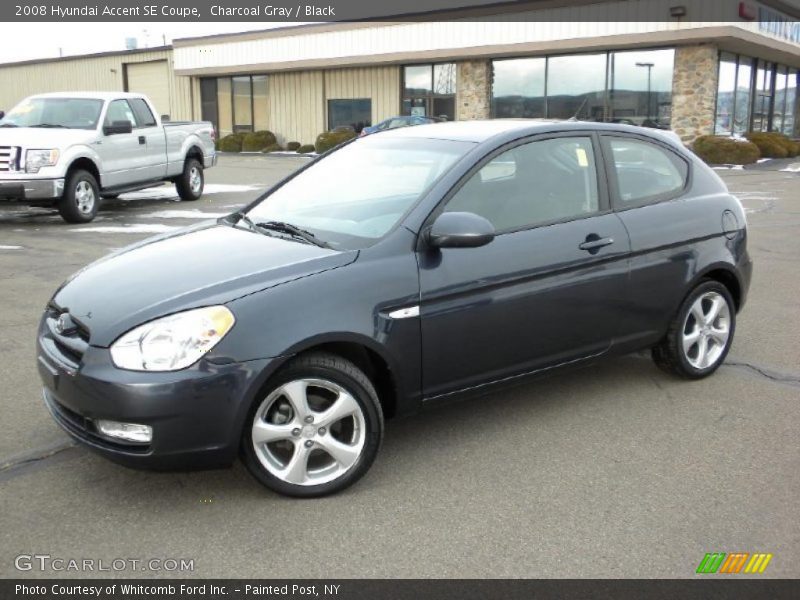 Charcoal Gray / Black 2008 Hyundai Accent SE Coupe