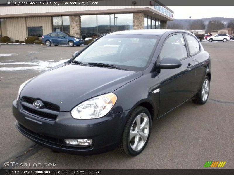 Charcoal Gray / Black 2008 Hyundai Accent SE Coupe