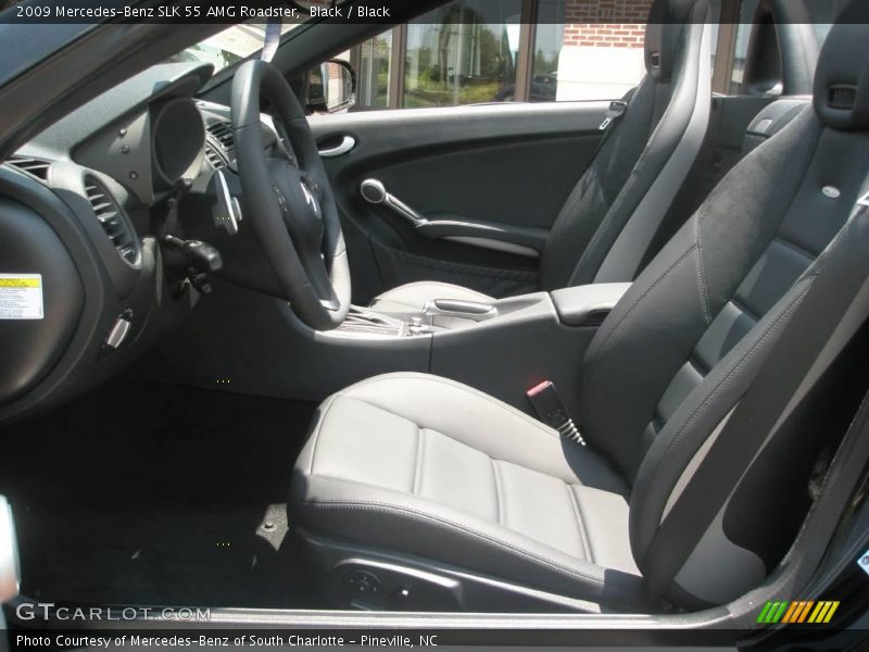 Black / Black 2009 Mercedes-Benz SLK 55 AMG Roadster
