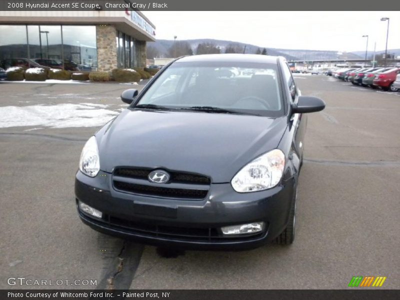 Charcoal Gray / Black 2008 Hyundai Accent SE Coupe