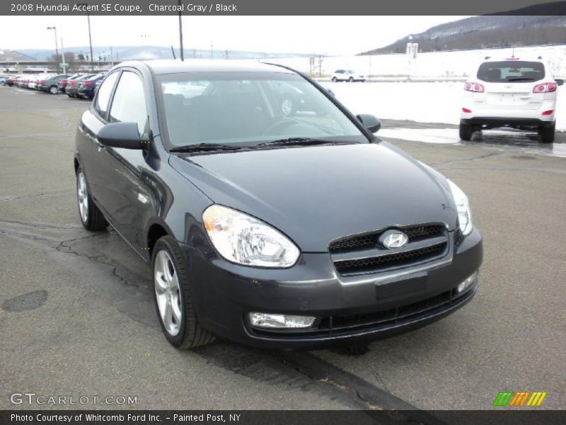 Charcoal Gray / Black 2008 Hyundai Accent SE Coupe