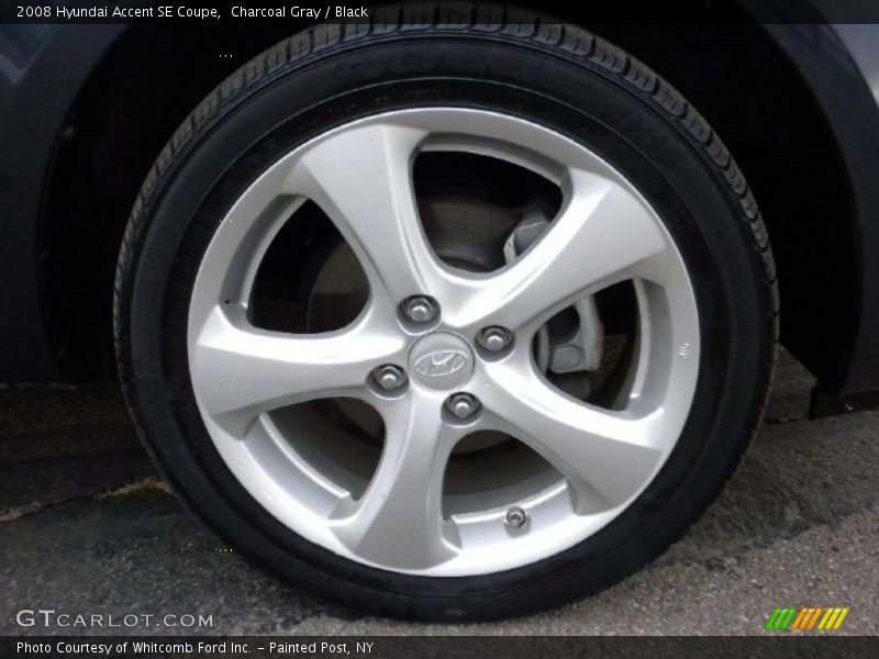 Charcoal Gray / Black 2008 Hyundai Accent SE Coupe