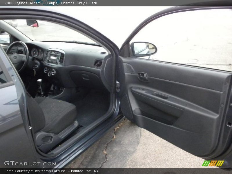 Charcoal Gray / Black 2008 Hyundai Accent SE Coupe