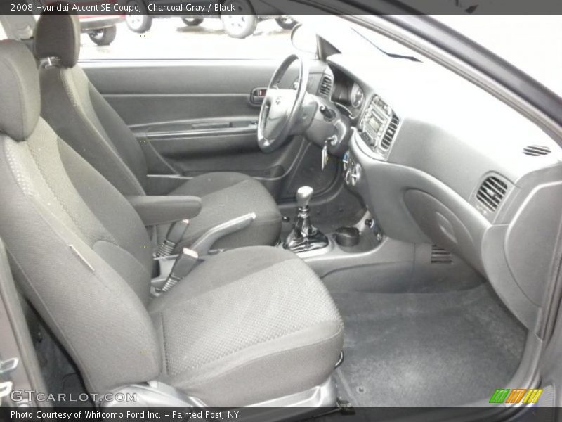 Charcoal Gray / Black 2008 Hyundai Accent SE Coupe