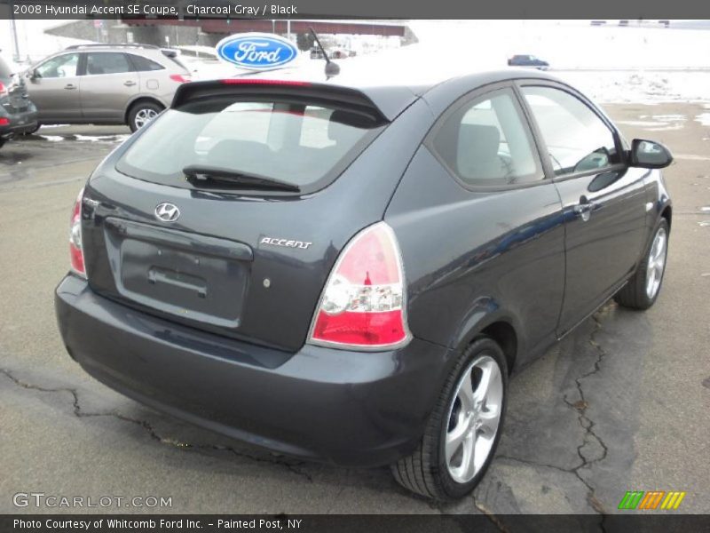 Charcoal Gray / Black 2008 Hyundai Accent SE Coupe