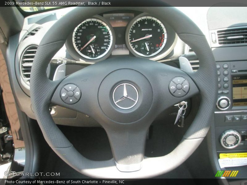 Black / Black 2009 Mercedes-Benz SLK 55 AMG Roadster