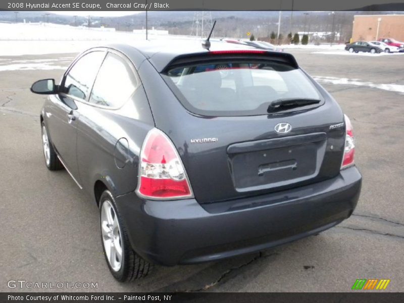 Charcoal Gray / Black 2008 Hyundai Accent SE Coupe