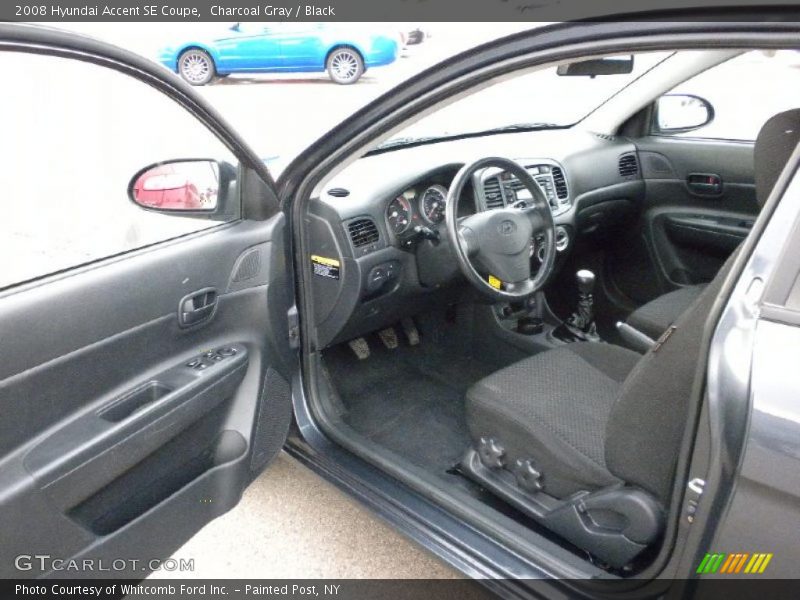 Charcoal Gray / Black 2008 Hyundai Accent SE Coupe
