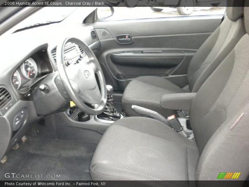 Charcoal Gray / Black 2008 Hyundai Accent SE Coupe