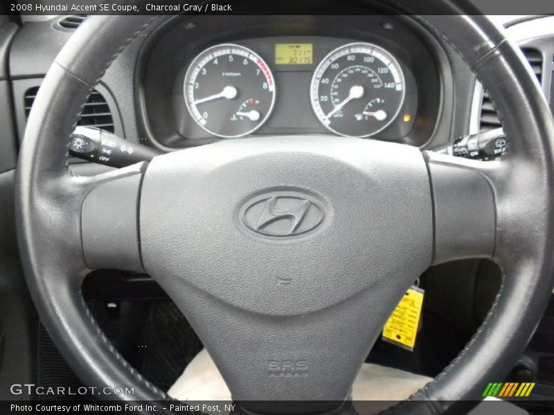 Charcoal Gray / Black 2008 Hyundai Accent SE Coupe