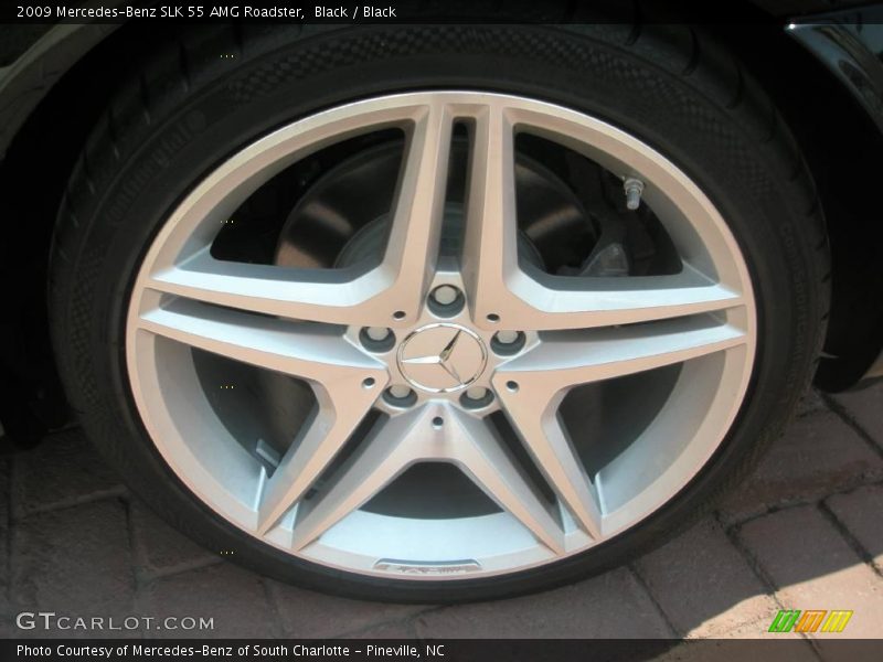 Black / Black 2009 Mercedes-Benz SLK 55 AMG Roadster