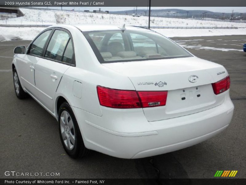 Powder White Pearl / Camel 2009 Hyundai Sonata GLS