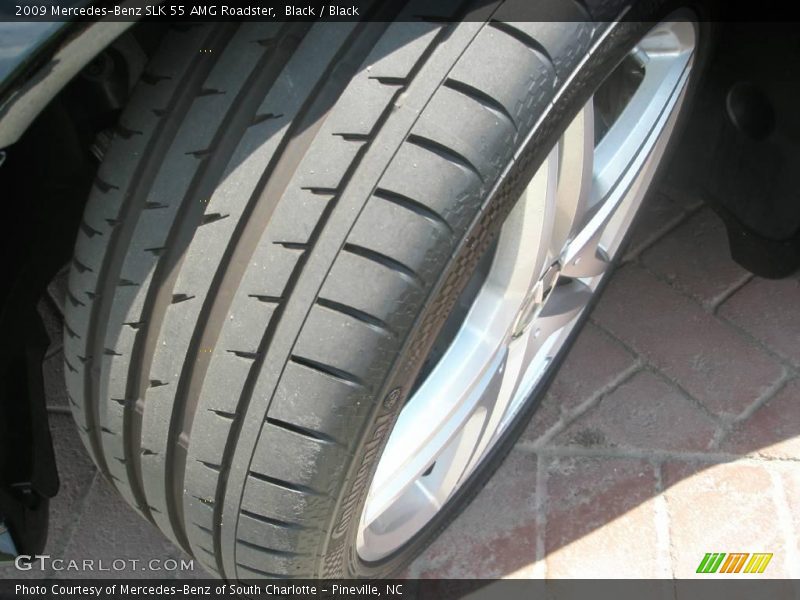 Black / Black 2009 Mercedes-Benz SLK 55 AMG Roadster