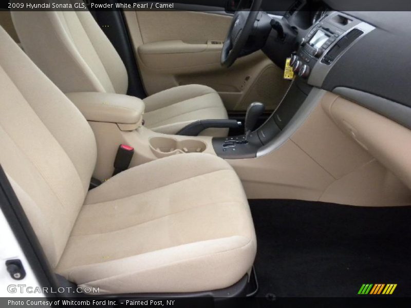 Powder White Pearl / Camel 2009 Hyundai Sonata GLS
